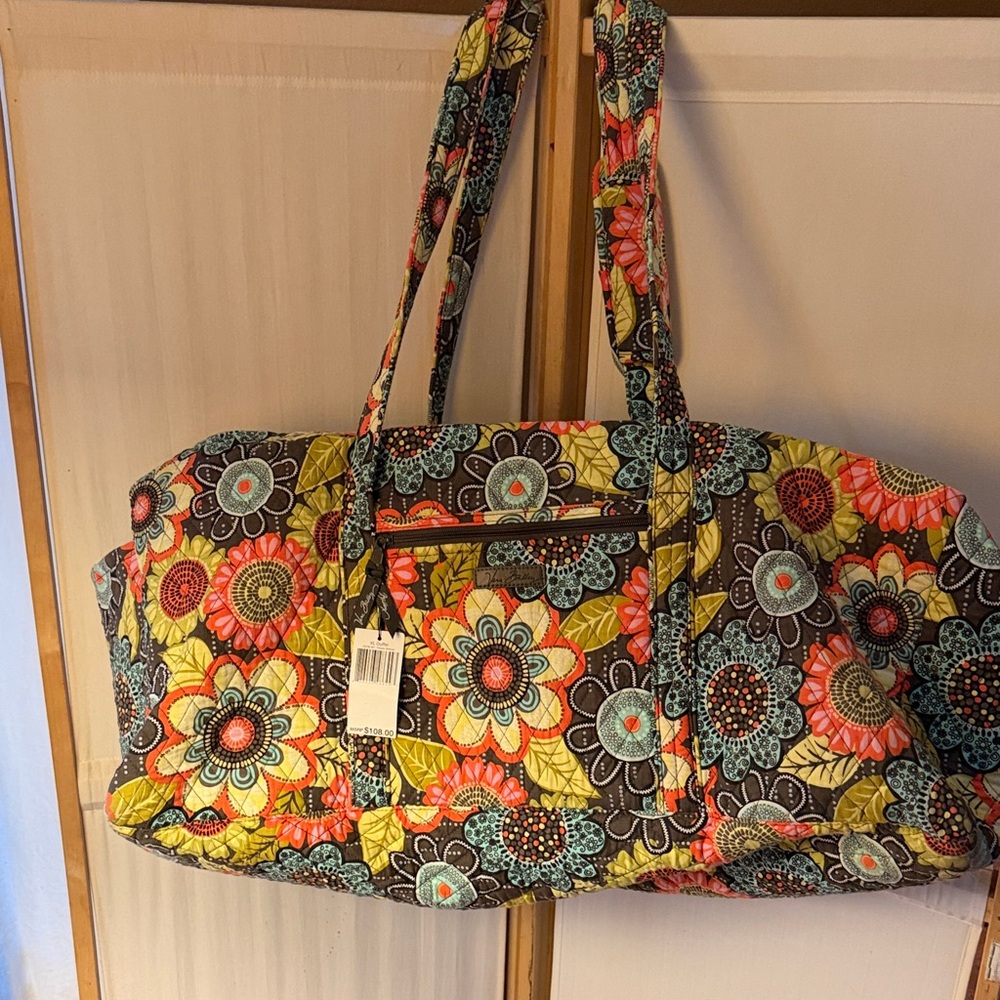 Vera Bradley, extra large, duffel, flour, shower design